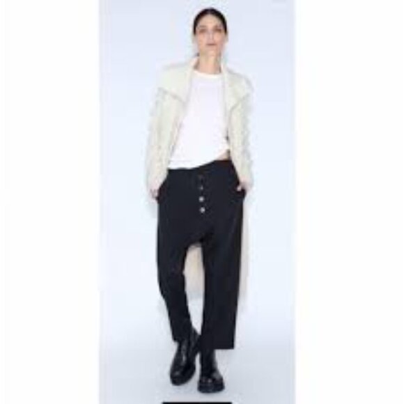 ✅ Zara textured coat 3D raised cable knit chunky CREAM cardigan 2024 SIZE MEDIUM - Picture 1 of 9